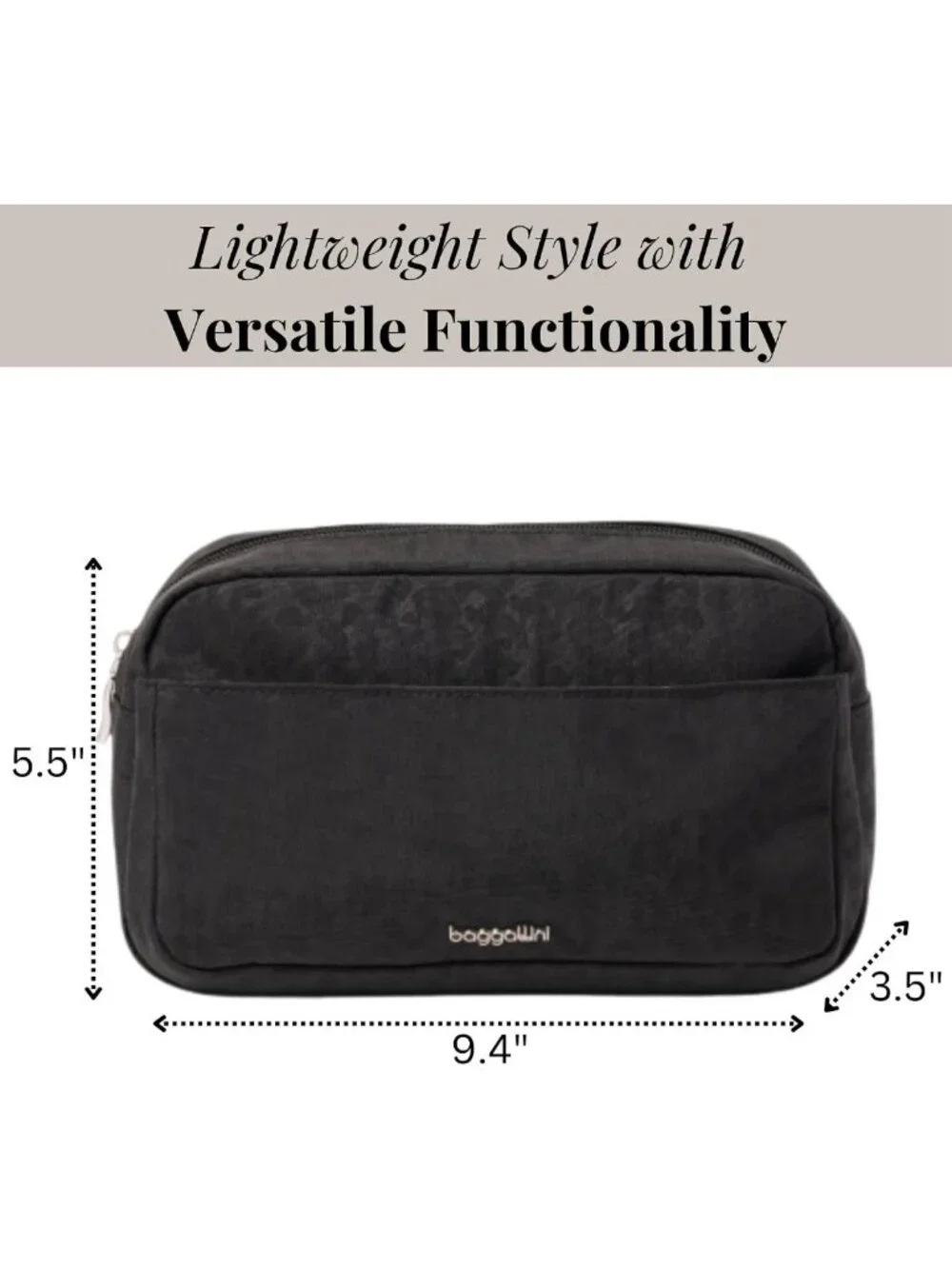 Lightweight Travel Makeup Bag with Brush Organizer - 9.4